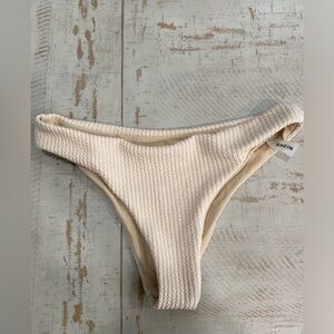 Cream Shein Cheeky Bathing Suit Bottom